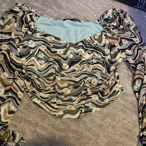 funky flower print crop top